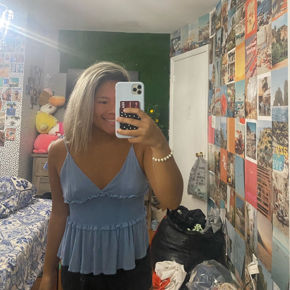 Ocean Drive Blue Tassle Tank